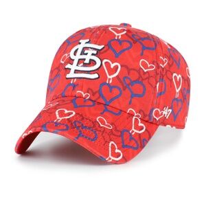Girls Youth St. Louis Cardinals '47 Red Mural Adore Clean Up Adjustable Hat